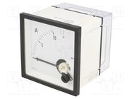 Ammeter; on panel; I AC: 0÷10A,20A; True RMS; Class: 1.5; 45÷65Hz Gossen Müller & Weigert