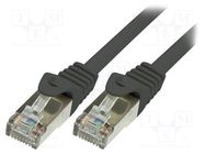 Patch cord; F/UTP; 5e; stranded; CCA; PVC; black; 2m; 26AWG LOGILINK