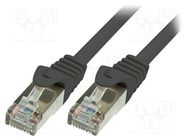 Patch cord; F/UTP; 6; stranded; CCA; PVC; black; 1m; 26AWG LOGILINK