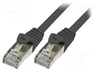 Patch cord; F/UTP; Cat: 6; RJ45 plug,both sides; stranded; CCA; 1m LOGILINK