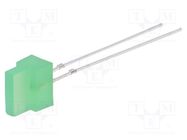 LED; rectangular; 1.8x7.05mm; green; 330÷500mcd; 30°; Front: flat 