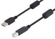 USB CABLE, 2.0, A PLUG-B PLUG, 3M