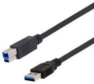 USB CABLE, 3.0, A PLUG-B PLUG, 300MM