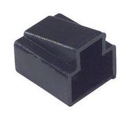 COVER, RJ45 PLUG CONN, 8POS, PVC, BLACK