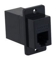 RJ12 COUPLER, JACK-JACK, 6POS, CAT3, BLK