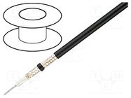 Wire: coaxial; RG223/U; wire; Cu; PVC; black; 5.2mm HELUKABEL