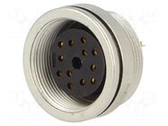 Connector: M16; socket; female; PIN: 12; 3A; 60V; soldering; IP68 LUMBERG