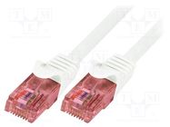 Patch cord; U/UTP; 6; stranded; Cu; LSZH; white; 3m; 26AWG LOGILINK