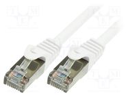 Patch cord; F/UTP; 6; stranded; CCA; PVC; white; 1m; 26AWG LOGILINK