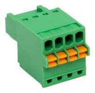 TERMINAL BLOCK, PLUGGABLE, 4POS, 20AWG