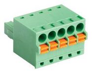 TERMINAL BLOCK, PLUGGABLE, 5POS, 21AWG