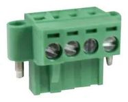 TERMINAL BLOCK, PLUGGABLE, 4POS, 14AWG
