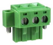 TERMINAL BLOCK, PLUGGABLE, 3POS, 14AWG