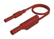 TEST LEAD, 4MM PLUG TO SKT, RED, 250MM