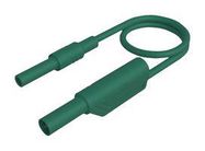 TEST LEAD, 4MM PLUG TO SKT, GREEN, 250MM