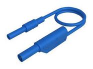 TEST LEAD, 4MM PLUG TO SKT, BLUE, 500MM