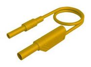 TEST LEAD, 4MM PLUG - SKT, YELLOW, 500MM