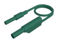 TEST LEAD, 4MM PLUG TO SKT, GREEN, 1M