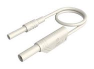 TEST LEAD, 4MM PLUG TO SKT, WHITE, 1M