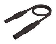 TEST LEAD, 4MM PLUG TO SKT, BLACK, 250MM