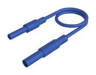 TEST LEAD, 4MM PLUG TO SKT, BLUE, 500MM