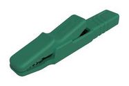 CONNECTOR, CROCODILE CLIP, GREEN, 9.5MM