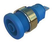 CONNECTOR, 4MM SOCKET, BLUE, 25A, QC