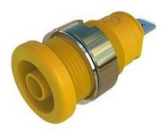 CONNECTOR, 4MM SOCKET, YELLOW, 25A, QC