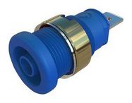 CONNECTOR, 4MM SOCKET, BLUE, 32A, QC