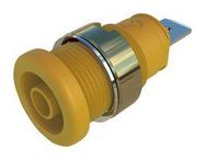 CONNECTOR, 4MM SOCKET, YELLOW, 32A, QC