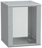 19" WALL CABINET, 15U, STEEL, LIGHT GREY