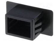 Stopper; black; -40÷85°C; polyamide; UL94V-2; A: 21.5mm; E: 1.5mm ESSENTRA