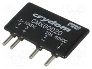 Relay: solid state; Ucntrl: 3÷10VDC; 20A; 0÷60VDC; THT; SIP; CMX SENSATA / CRYDOM