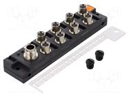 Distribution box; M8; PIN: 3; socket; 30VDC; 1.5A; ASBSM; IP67; IN: 8 LUMBERG AUTOMATION