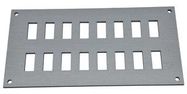 FACE PLATE, 16POS, 145X75X2MM, ALUM