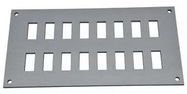 FACE PLATE, 16POS, 145X75X2MM, ALUM