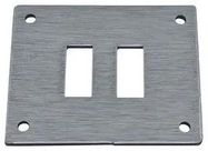 FACE PLATE, 2POS, 55X45X2MM, ALUM