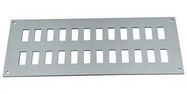 FACE PLATE, 24POS, 205X75X2MM, ALUM