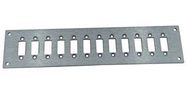 FACE PLATE, 12POS, 205X45X2MM, ALUM