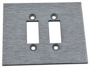 FACE PLATE, 2POS, 55X45X2MM, ALUM