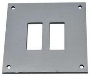FACE PLATE, 2POS, 69X66X2.5MM, ALUM