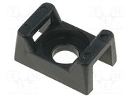 Holder; screw; black; L: 15.2mm; Width: 9.7mm; cable ties 