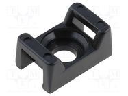 Holder; screw; black; L: 15.2mm; Width: 9.7mm; cable ties 