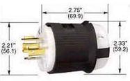 CONN, POWER ENTRY, PLUG, 3P4W, 20A 125/250V, L14-20P