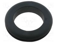 Grommet; Ømount.hole: 17.1mm; Øhole: 14.2mm; black; -40÷135°C ESSENTRA