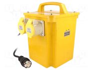 Transformer: protective; 2.2/3.3kVA; 230VAC; 110V; IP44; encased TOROIDY