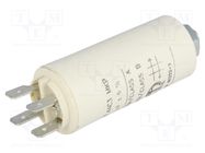 Capacitor: polypropylene; motors, run; 3uF; 470VAC; Ø25x56.5mm KEMET