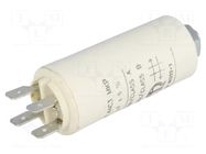 Capacitor: polypropylene; motors, run; 3uF; 470VAC; Ø25x56.5mm KEMET