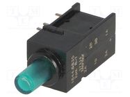 Switch: push-button; Pos: 2; DPDT; 0.5A/60VAC; 0.5A/60VDC; ON-(ON) MENTOR