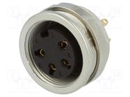 Connector: M16; socket; female; soldering; PIN: 4; 5A; 250V; IP68 